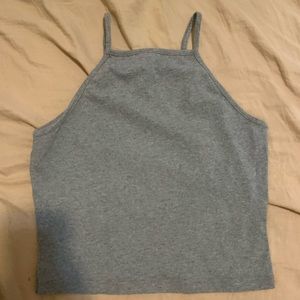 grey halter tank 🤍